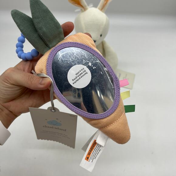 Plush Toy Bunny Stuffed Animal and Carrot Interactive Infant Toy - Cloud Island - Picture 4 of 8